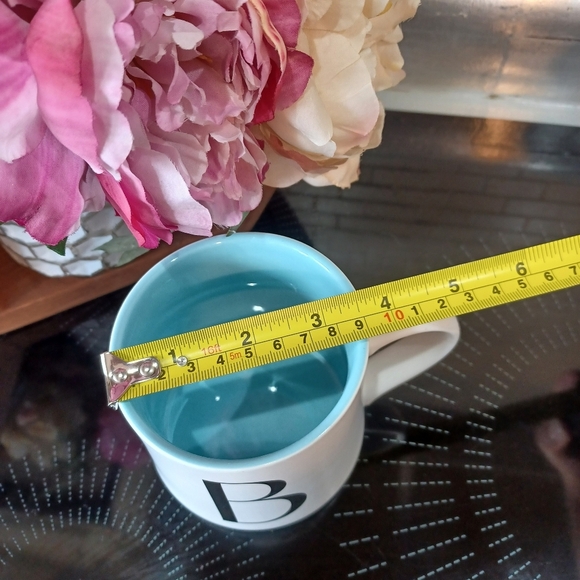Indigo Monogram B Initial Ceramic Coffee Tea Mug Cup - Picture 8 of 9